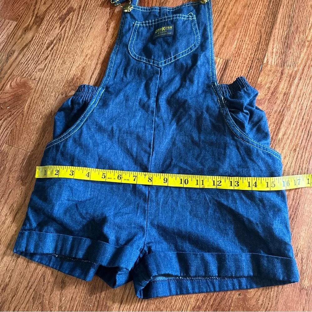 Vintage 80's Oshkosh B'Gosh Vestbak Dark Wash Chambray Denim Overalls Size 12